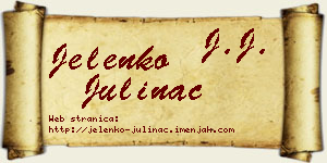 Jelenko Julinac vizit kartica